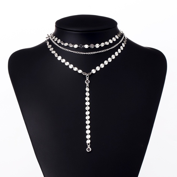 Jewelry - Silver Sequins Choker *HP*